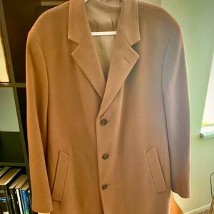 Andrew Marc Milan Collection Mens Wool Coat Tan